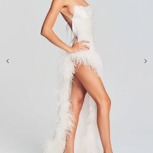 Priscilla Feather Dress in White
retrofete